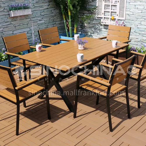 MSSM-PS037,28,79,78,77,76,75,69,68,67 Outdoor table and chair courtyard terrace villa high-grade black sand pattern black frame